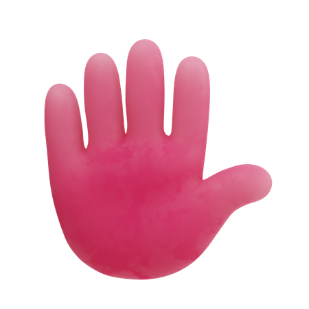 Free Stop hand gesture  3D Illustration