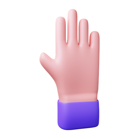 Free Stopp-Handbewegung  3D Illustration