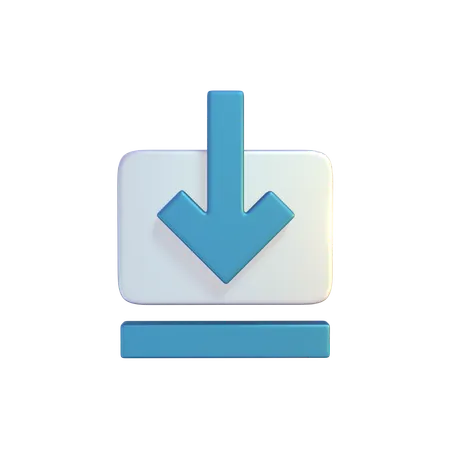 Free Storage Download Symbol  3D Icon