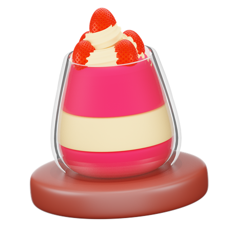 Free Strawberry Cake  3D Icon