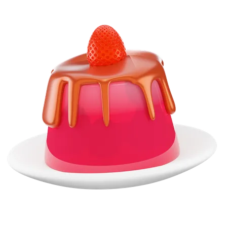 Free Strawberry Cake 3D Icon