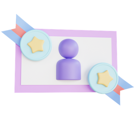 Free Student certificate  3D Icon
