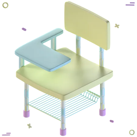 Free Student Chair  3D Icon