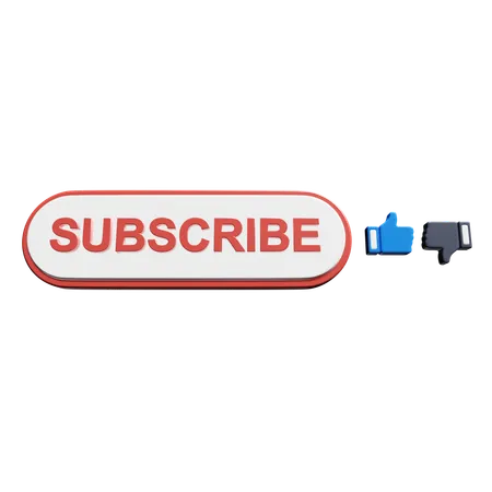 Free Subscribe and like  3D Icon