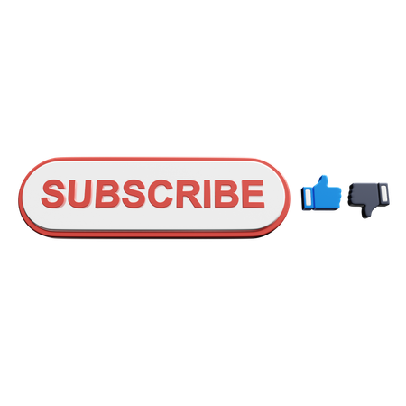 Free Subscribe and like  3D Icon
