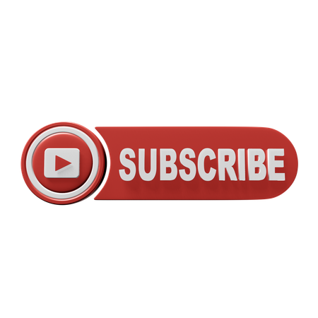 Free Subscribe button 3D icon  3D Icon