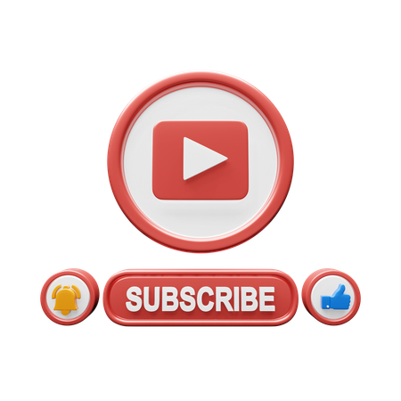 Free Free Subscribe Button  3D Icon