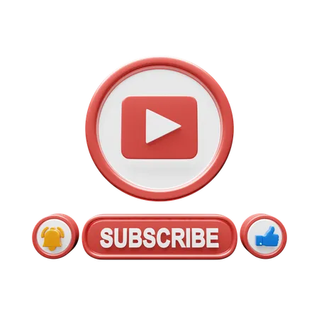 Free Free Subscribe Button  3D Icon