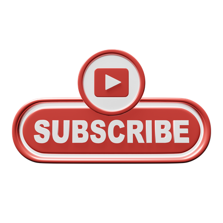 Free Subscribe button 3D  3D Icon