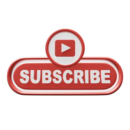 Free Subscribe button 3D  3D Icon