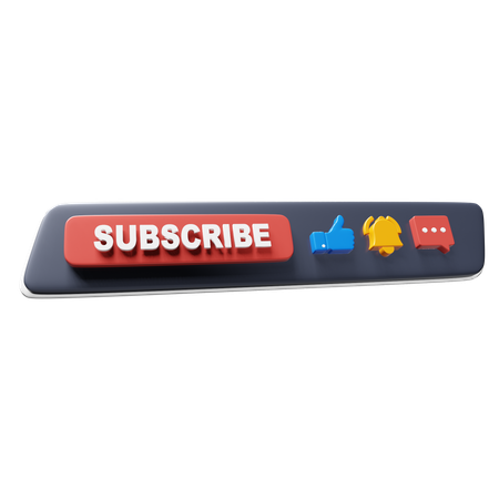 Free Free Subscribe, like, comment  3D Icon