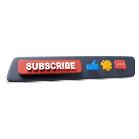 Free Free Subscribe, like, comment  3D Icon