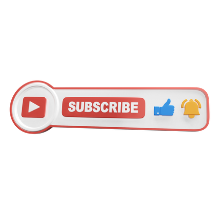 Free Free Subscribe Social Media Button  3D Icon