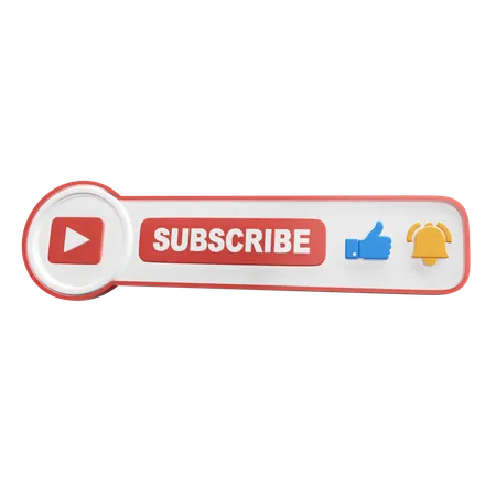 Free Free Subscribe Social Media Button  3D Icon