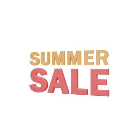 Free Summer Sale 3D Illustration
