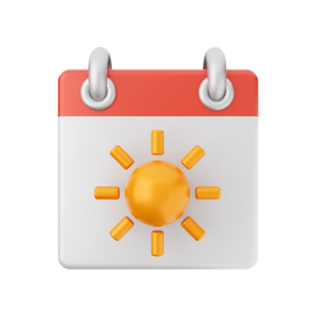 Free Sun Calendar  3D Icon