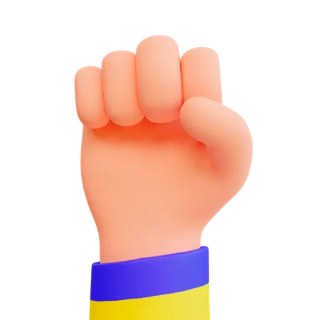 Free Mãos cerradas apoio ucrânia  3D Icon
