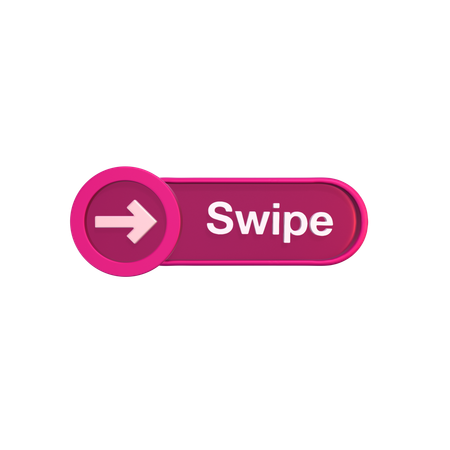 Free Swipe Button  3D Icon