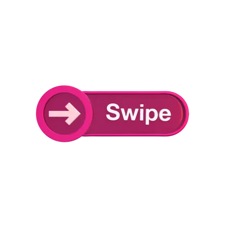 Free Swipe Button  3D Icon