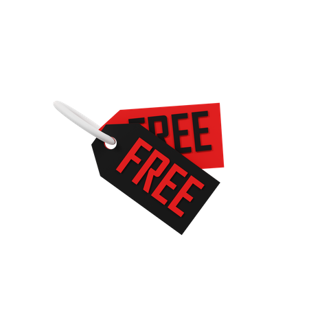 Free Free Tag  3D Icon