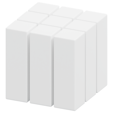 Free Tall Brick Cluster  3D Icon