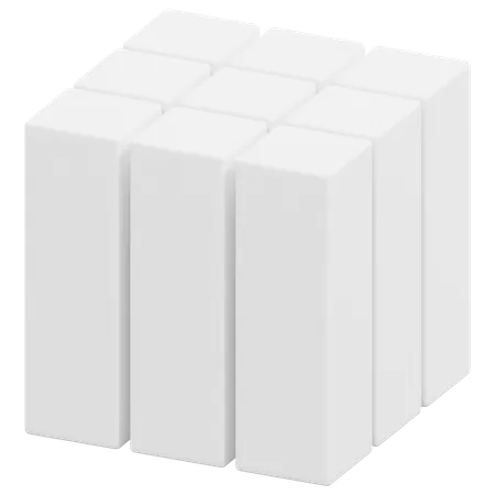 Free Tall Brick Cluster  3D Icon