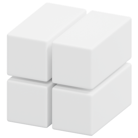 Free Tall Cuboid Group  3D Icon