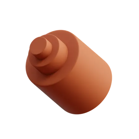 Free Tapón de cilindro apilado  3D Icon