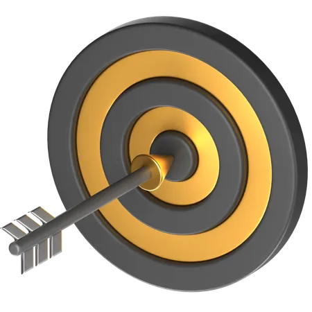 Free 3 D Icon Of A Target And Arrow 3D Icon