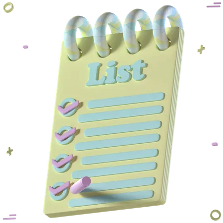 Free Task List  3D Icon
