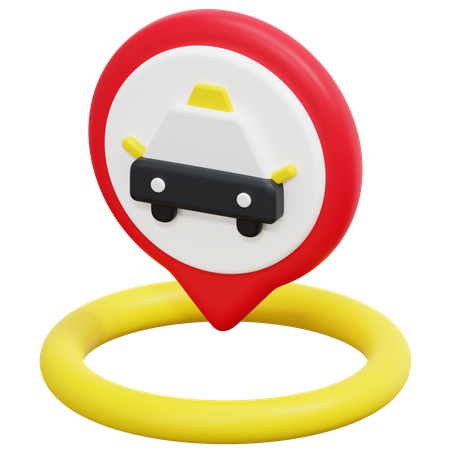 Free Taxi Location  3D Icon