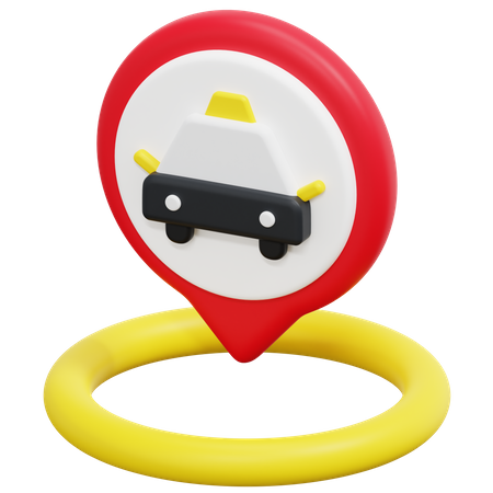 Free Taxistandort  3D Icon