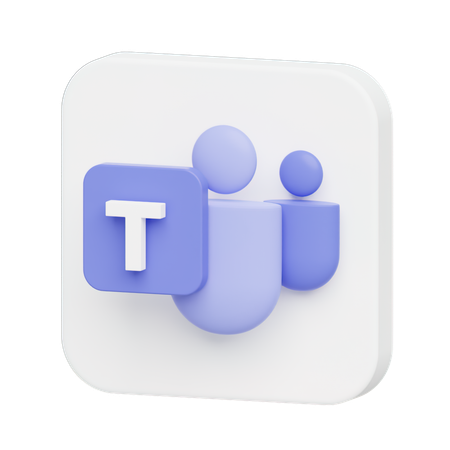 Free Teams Logo  3D Illustration