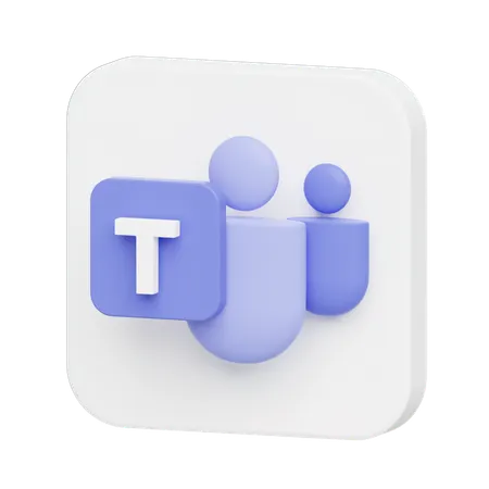 Free Teams Logo  3D Illustration