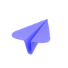 3d telegram plane illustration