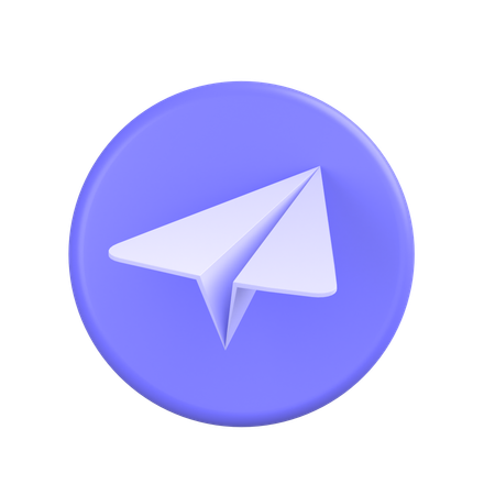 Free Telegram-2  3D Icon