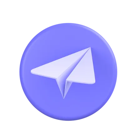 Free Telegram-2  3D Icon