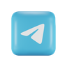 graphics of 3d telegram logo