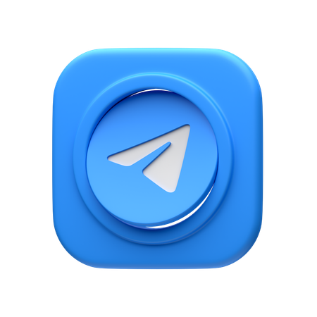 Free Telegram  3D Icon