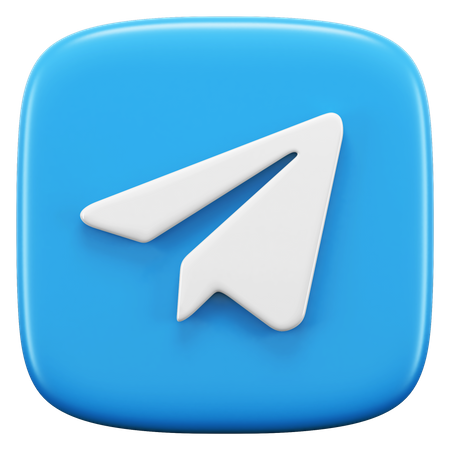 Free Telegram  3D Icon