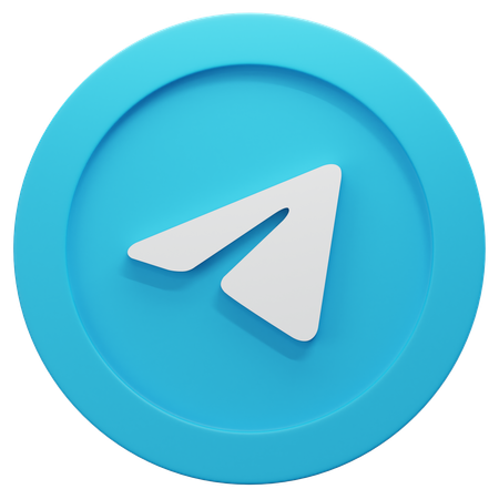 Free Telegram  3D Icon