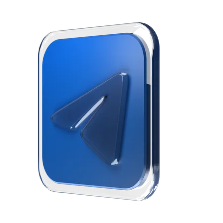 Free Telegram  3D Logo