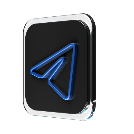 Free Telegram  3D Logo