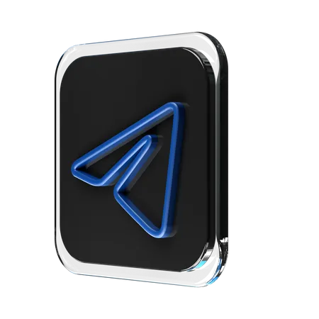 Free Telegram  3D Logo