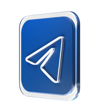 Free Telegram  3D Logo