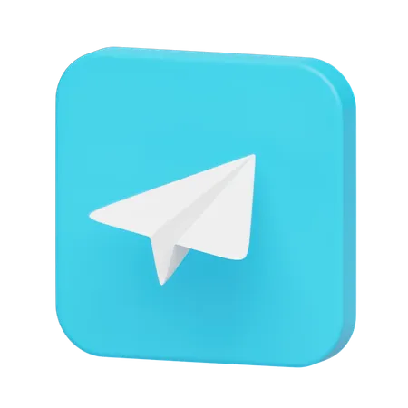 Free Telegram  3D Logo