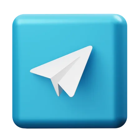 Free Telegram  3D Logo