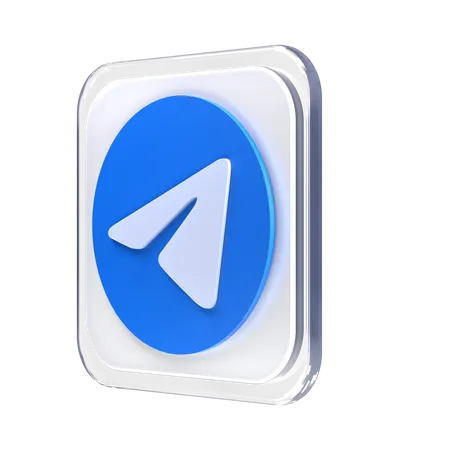 Free Telegram  3D Logo