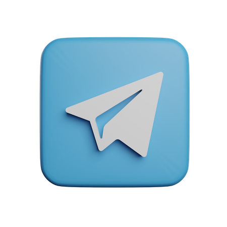 Free Telegram  3D Logo