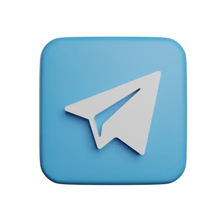 Free Telegram  3D Logo